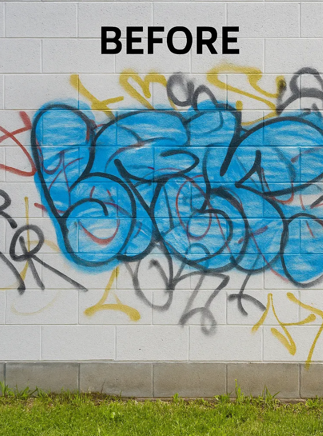 Before cleaning — Graffiti Removal
